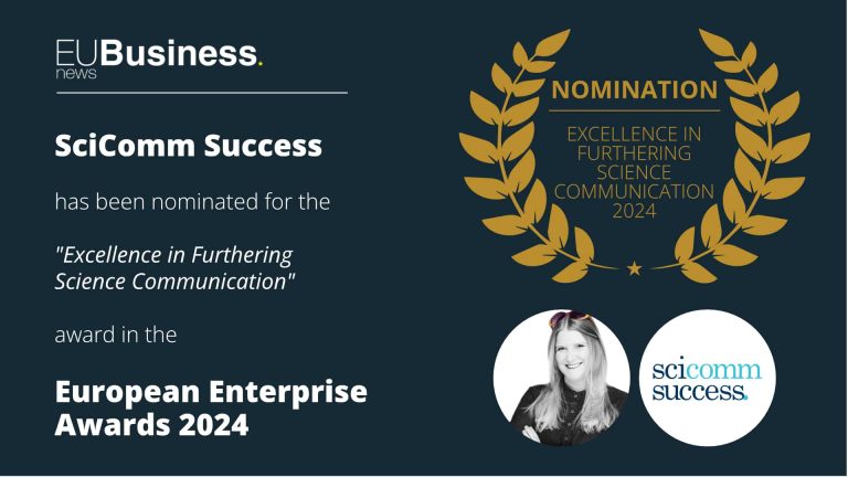 SciComm Success nominated for award for “Excellence in Furthering Science Communication”